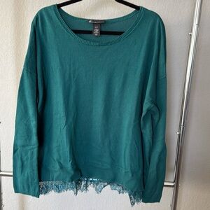 Teal 26/28 Lane Bryant Scoop Neck Sweater